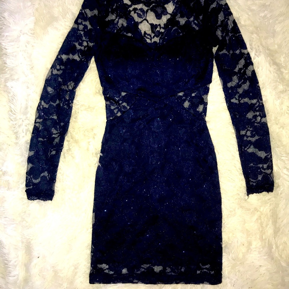 Lace skin tight cocktail dress